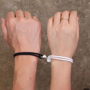 Romantic 2pcs/Set Heart Magnetic Couple Bracelets Men Women